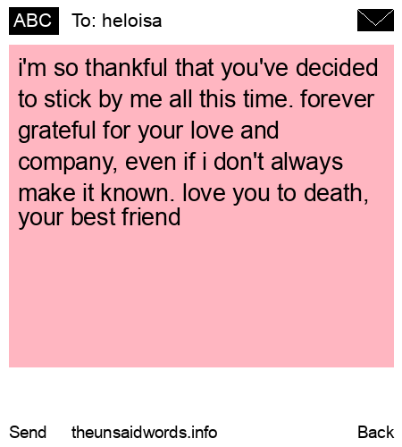 unsent message to heloisa