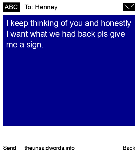 unsent message to Henney