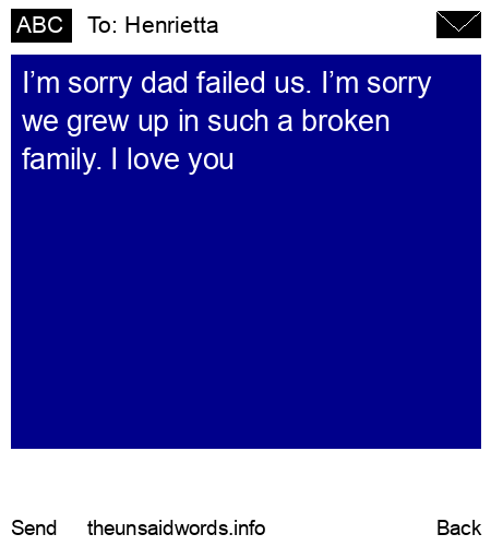 unsent message to Henrietta