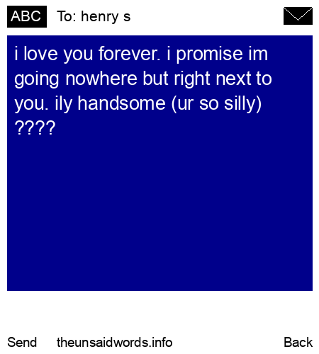 unsent message to henry s