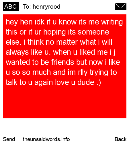 unsent message to henryrood