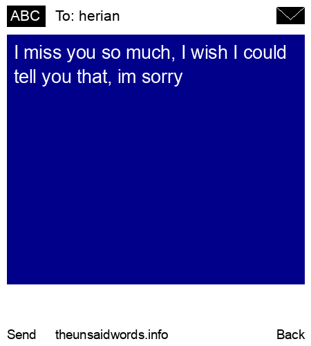 unsent message to herian
