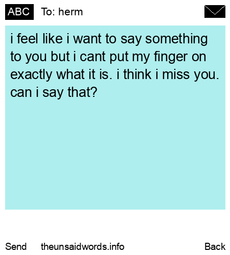 unsent message to herm