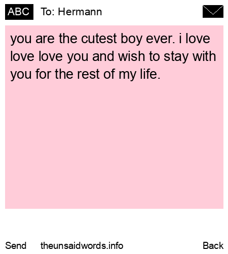 unsent message to Hermann