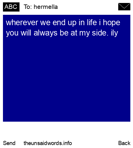 unsent message to hermella