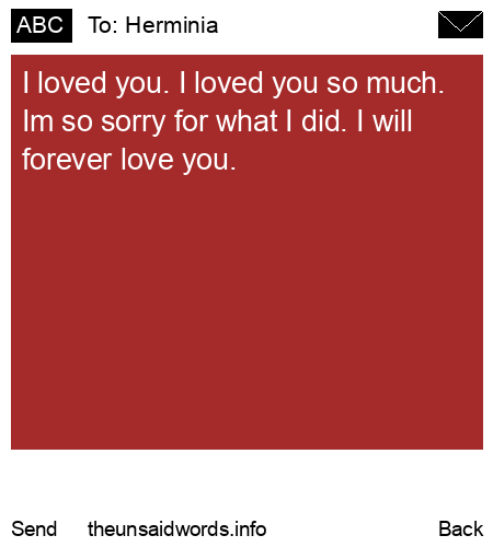 unsent message to Herminia