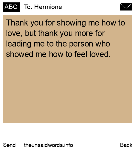 unsent message to Hermione