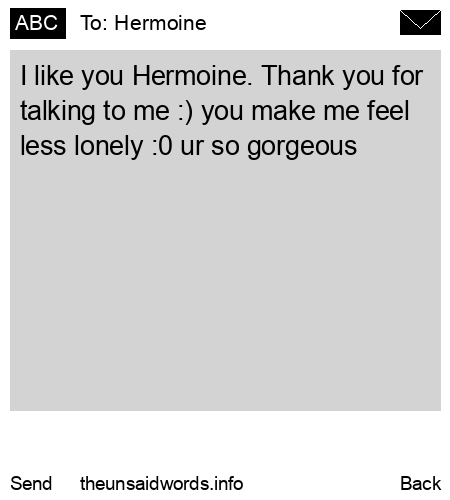 unsent message to Hermoine
