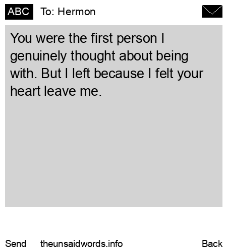 unsent message to Hermon