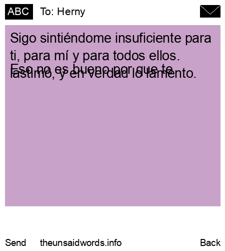 unsent message to Herny