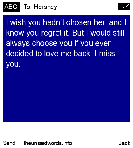 unsent message to Hershey