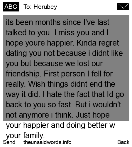 unsent message to Herubey