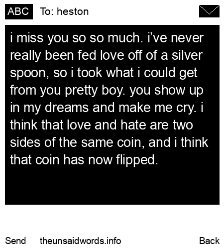 unsent message to heston