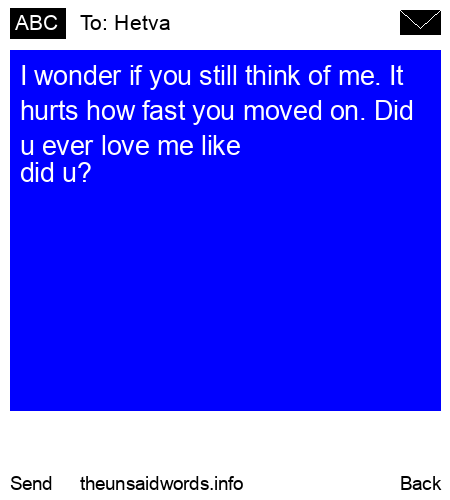 unsent message to Hetva 