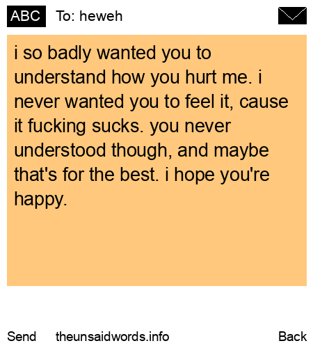 unsent message to heweh