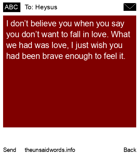 unsent message to Heysus