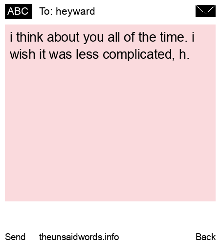 unsent message to heyward