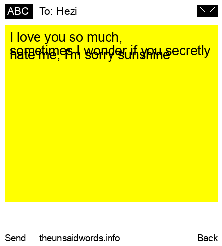 unsent message to Hezi