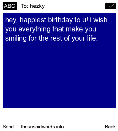 unsent message to hezky
