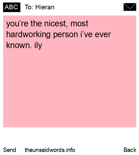 unsent message to Hieran
