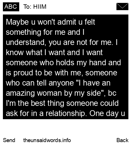 unsent message to HIIM