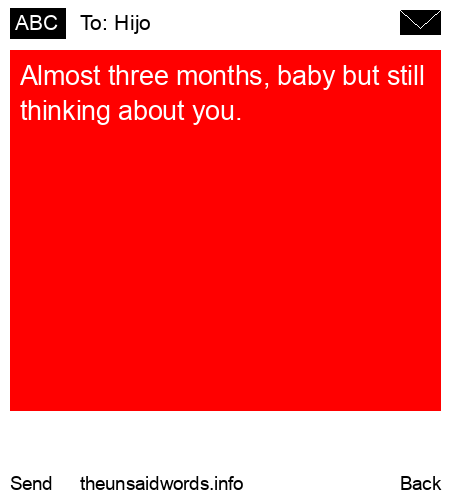 unsent message to Hijo