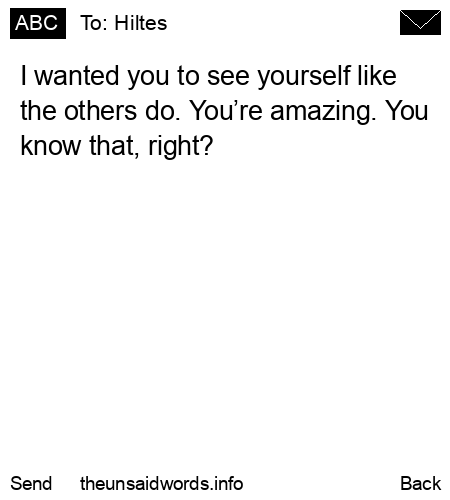 unsent message to Hiltes