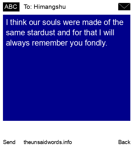 unsent message to Himangshu