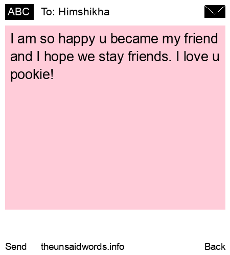 unsent message to Himshikha 