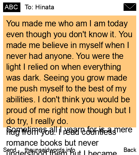 unsent message to Hinata