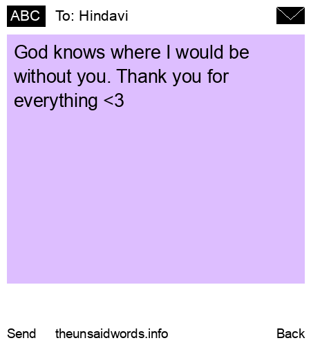 unsent message to Hindavi