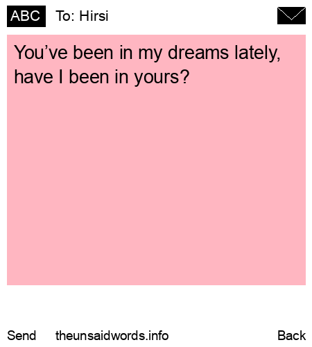 unsent message to Hirsi