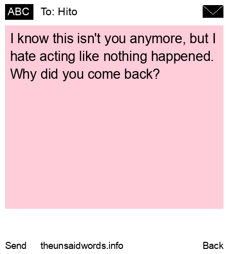 unsent message to Hito