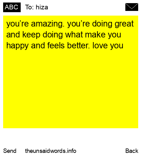 unsent message to hiza