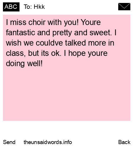 unsent message to Hkk