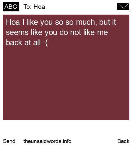 unsent message to Hoa