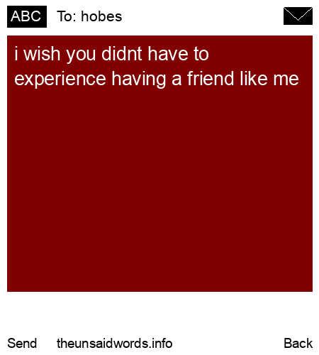 unsent message to hobes