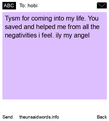 unsent message to hobi