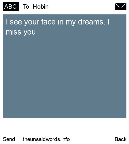 unsent message to Hobin