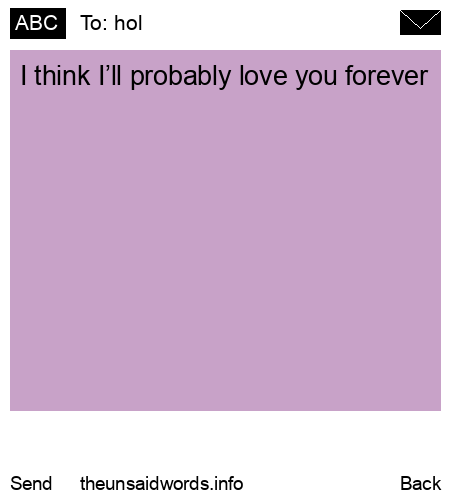 unsent message to hol