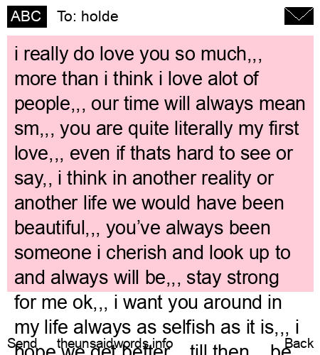 unsent message to holde