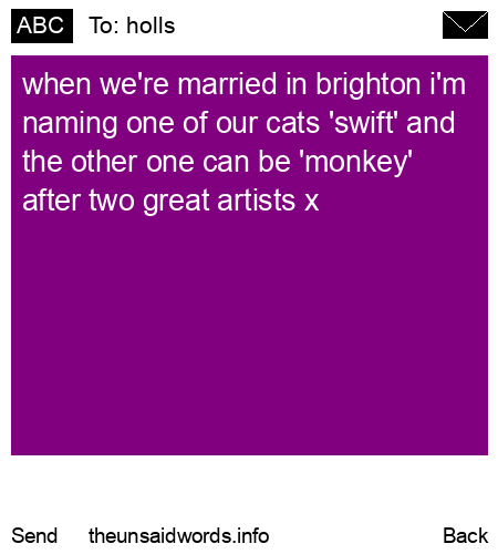 unsent message to holls