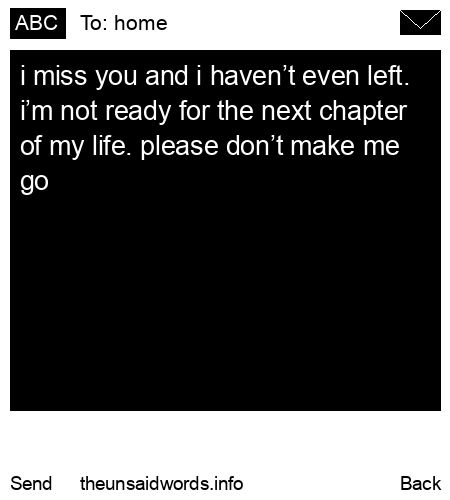 unsent message to home