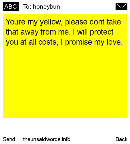 unsent message to honeybun