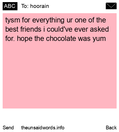 unsent message to hoorain