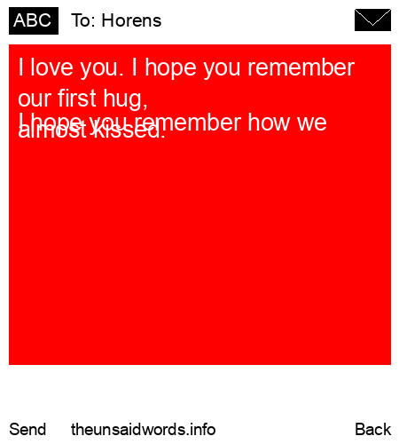 unsent message to Horens