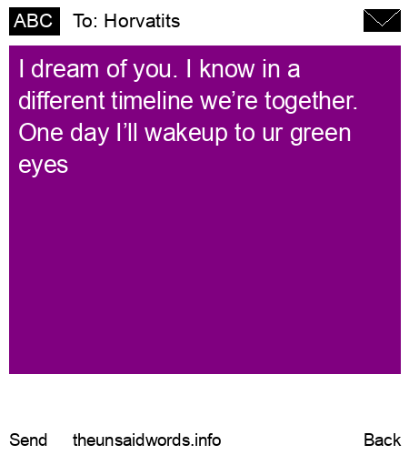 unsent message to Horvatits