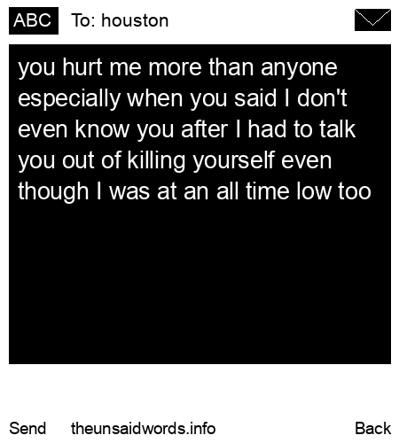 unsent message to houston