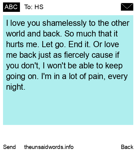 unsent message to HS