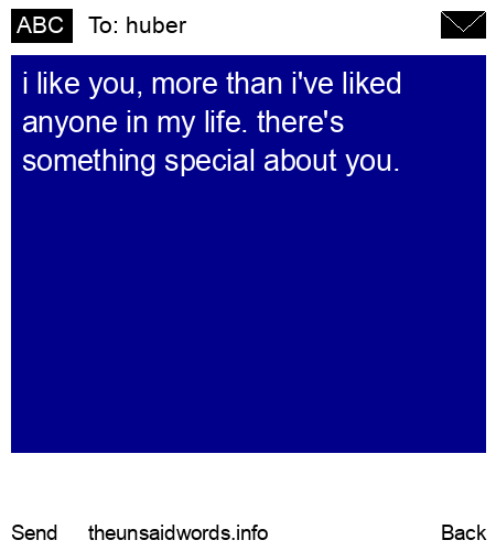 unsent message to huber